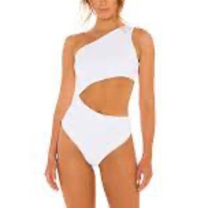 Beach riot Celine one piece in white size S.